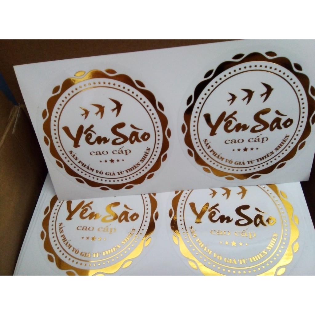 Tem dán ép kim Yến Sào