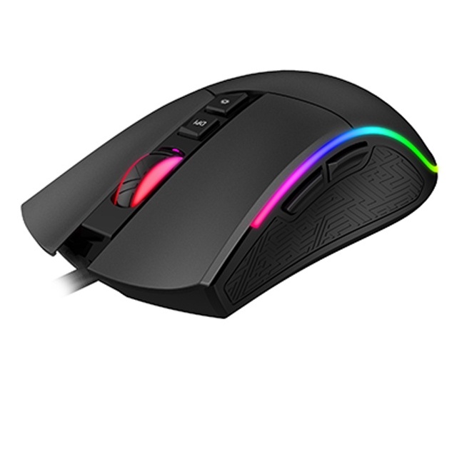 Chuột Gaming Có Dây Havit MS1001S/ 7 Chế Độ/ 4800DPI/ Led RGB/ 3 Triệu Lần Nhấp Chuột - Hàng Chính Hãng