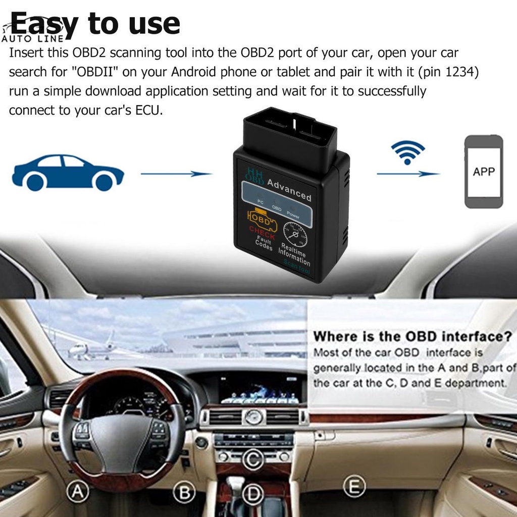 Máy Quét Bluetooth OBD2 Trình Điều Khiển CD Cho Hầu Hết 1996 &amp; Newer Xăng Xe Hơi (Thiết Bị Android) SHOPCYC9588