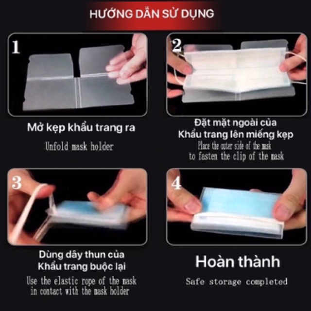 Kẹp giữ khẩu trang y tế gấp gọn (5 cái)
