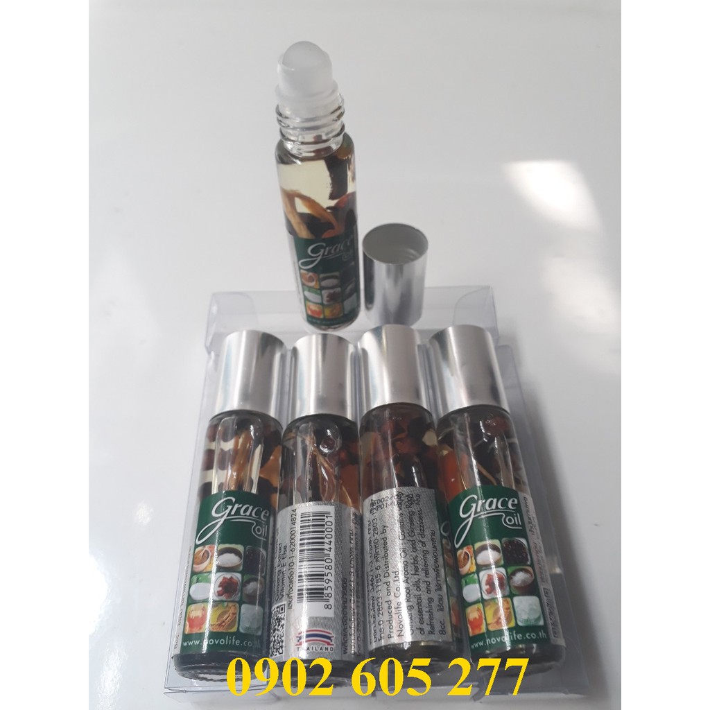 (Ảnh thật)Dầu lăn grace oil thảo dược Thái Lan 8cc