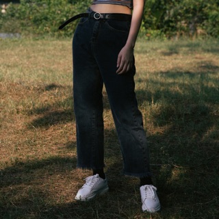 Quần ERRORIST jeans xanh ống suông