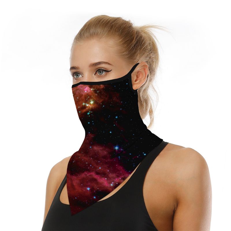 Khăn Choàng Che Mặt Và Tai Đa Năng In Họa Tiết Hoa / Bầu Trời Sao 3D Dành Cho Nam Nữ