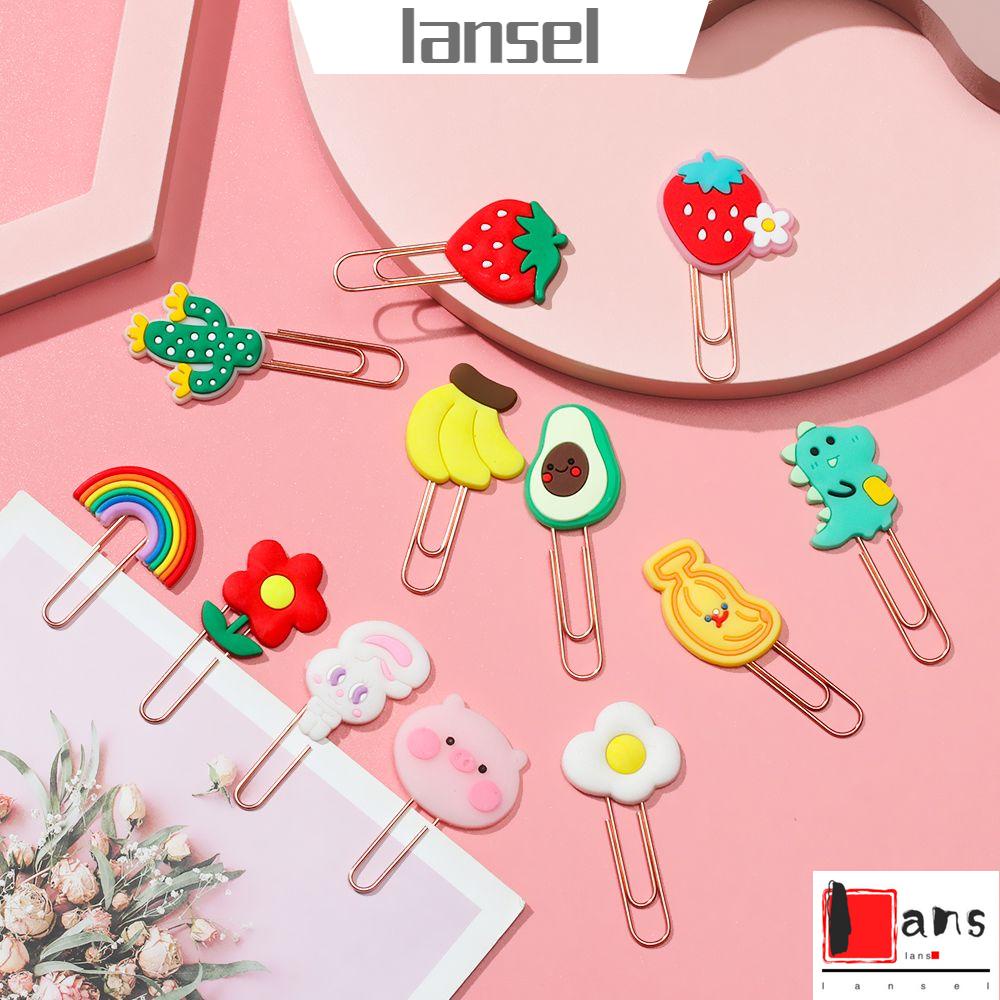 Kẹp Giấy Bằng Silicon Hình Hoạt Hình Dễ Thương Tiện Dụng Cho Văn Phòng/ Trường Học