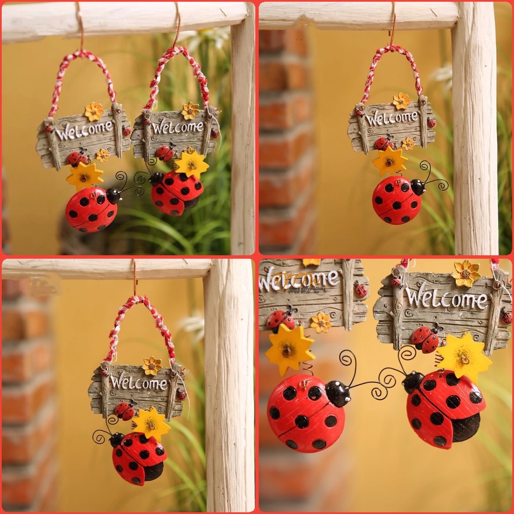 🔥Hot giảm giá🔥Biển hiệu treo cửa trang trí nội thất nhà cửa hình vòng hoa tích hợp chữ welcome