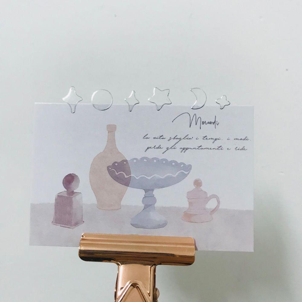 Sticker Dán Trang Trí Sổ Tay Hình Trăng Sao / Trái Tim / Ngôi Làng / Bướm Bằng PVC Màu Laser DIY