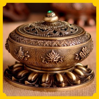 Lư xông trầm hương đúc đồng cao cấp phụ kiện thờ cúng thác khói ngược