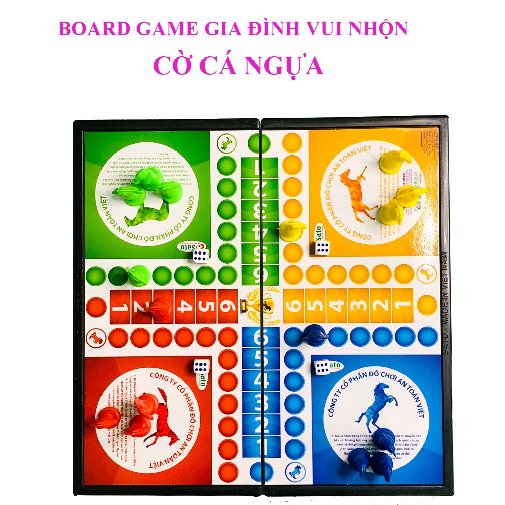Combo Cờ Tỷ Phú Và Cờ Cá Ngựa - BoardGame Vui Nhộn Cho Gia Đình Hàng Cao Cấp (LOẠI VỪA)