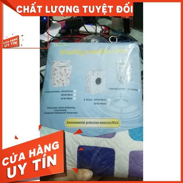 Áo Trùm Máy Giặt Cửa Ngang thiết kế 2 lớp Cao Cấp Loại Dày cho máy từ 8 đến 14kg