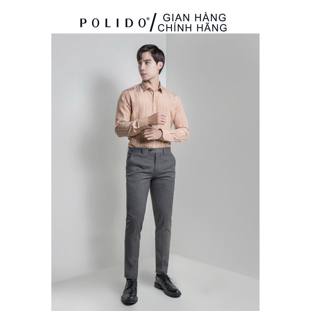 Áo Sơmi kẻ sọc CEFFYLO 1 vải Cotton họa tiết sọc lịch lãm Co giãn nhẹ | BigBuy360 - bigbuy360.vn