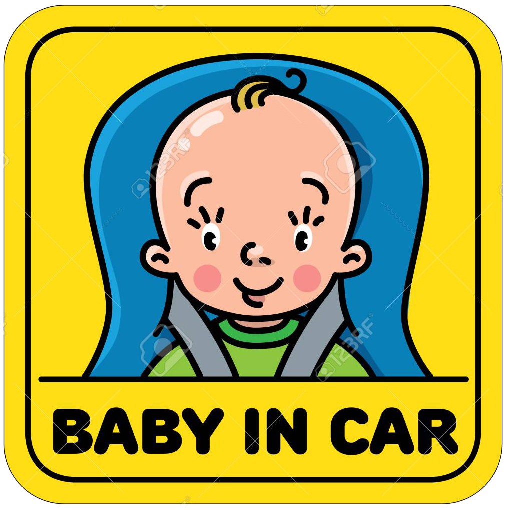 STICKER, DECAL HÌNH DÁN BABY IN CAR, BABY ON BOARD