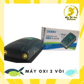 Máy sủi khí oxy bể cá 2 vòi Vipsun VS-648 rất bền tặng kèm 2 dây sủi + 2 quả sủi