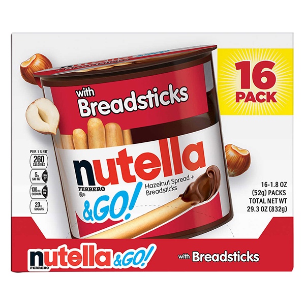 Hộp bánh que chấm bơ Nutella chocolate breadsticks