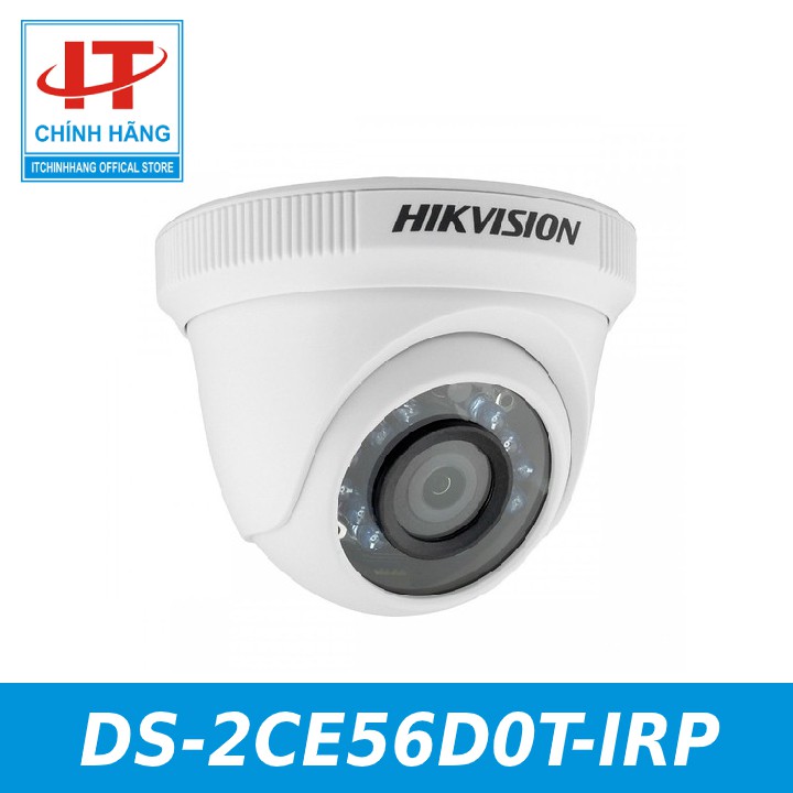 Camera HD-TVI Dome hồng ngoại 2.0 Megapixel HIKVISION DS-2CE56D0T-IRP - Hàng Chính Hãng