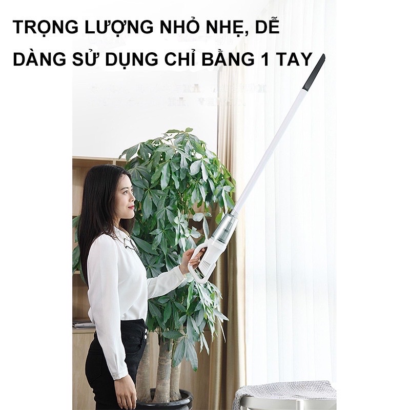 Máy Hút Bụi Cầm Tay Không Dây LT-106EG Lực Hút 12000Pa, Công Suất 120W, Hút Sạch Bụi Bám Lâu Ngày, Lông Thú Cưng