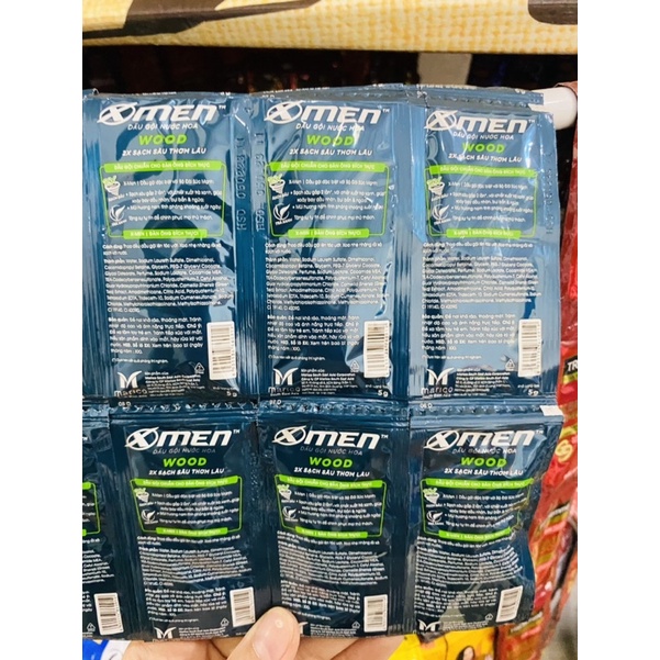 Dầu gội X-MEN hương thơm mạnh mẽ dây 12 gói Tặng thêm 2 gói
