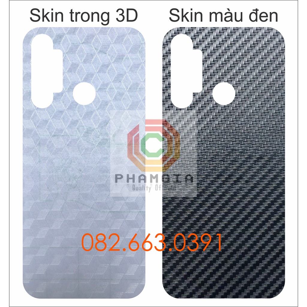 Miếng dán mặt lưng skin carbon Realme 5i / Realme 5s