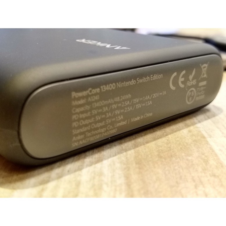 Pin dự phòng 13400mAh sạc nhanh PD 18w ANKER A1241 PowerCore Nintendo Switch Edition cho iPhone iPad Samsung Oppo Xiaomi