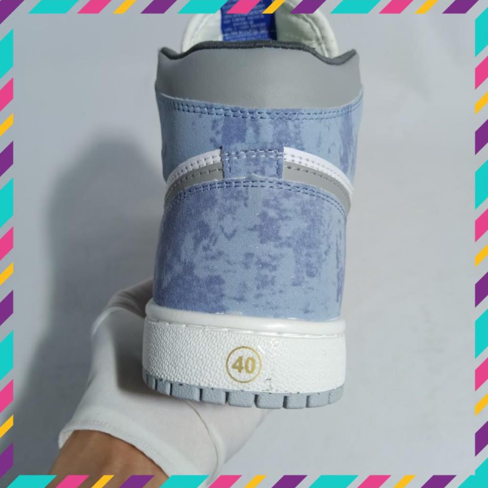 Giày Thể Thao Nam Nữ Sneaker Jordan Cao Cổ Jd 1 Cổ Cao Xanh Loang Hyper [Mẫu Mơi Chuẩn 11 - Full Bill Box] | BigBuy360 - bigbuy360.vn