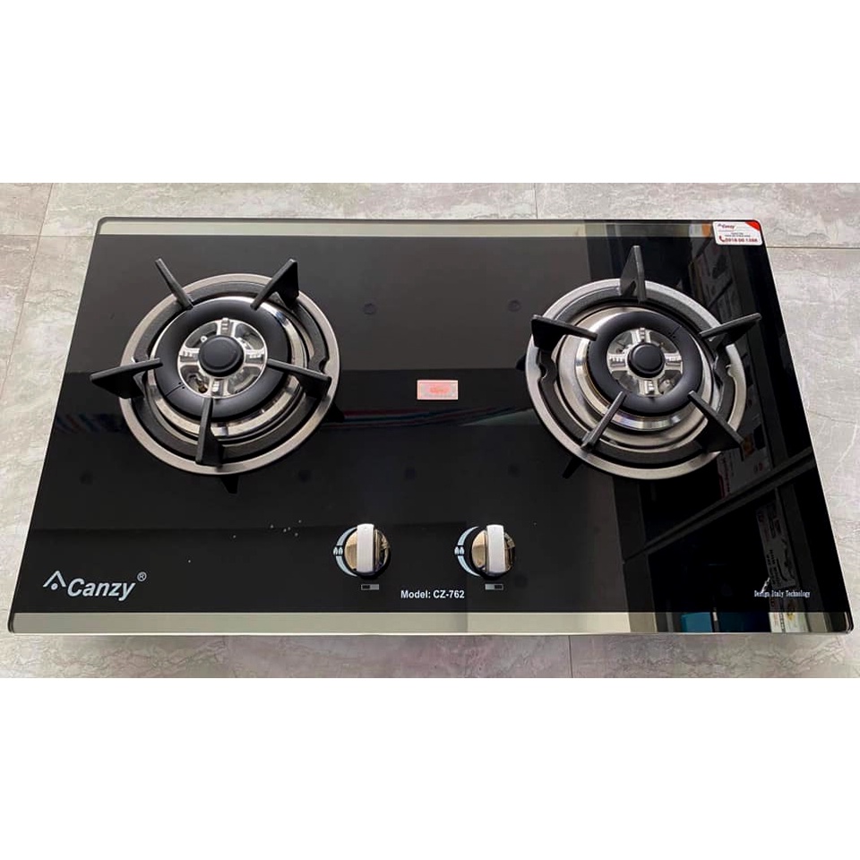 Bếp gas âm Canzy CZ-762 (Mặt kính cường lực, Đánh lửa IC, Ngắt Gas tự động, Bảo Hành 3 Năm)