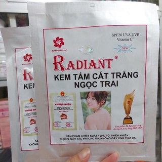 Combo 2 gói kem tắm trắng cát trắng ngọc trai radiant 125g, hiệu quả ngay lần đầu tiên
