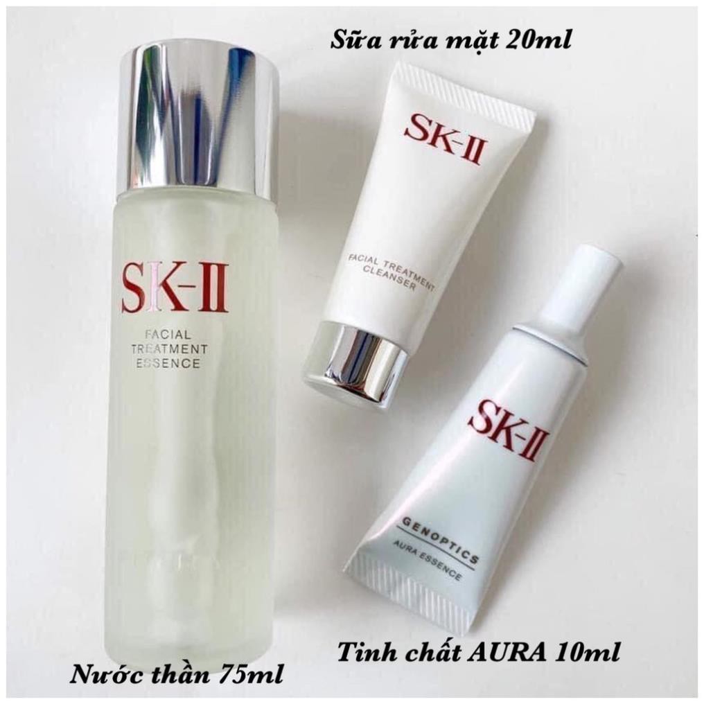 Bộ 3 Món Dưỡng Trắng Da SK II Mini Set PITERA AURA KIT (FTE75ml, SRM20ml, Aura10ml) chính hãng Nhật Bản .