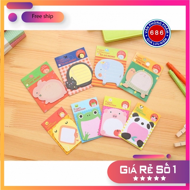 Giấy nhớ hình động vật đáng yêu_giấy note cute, nghộ nghĩnh cho bé