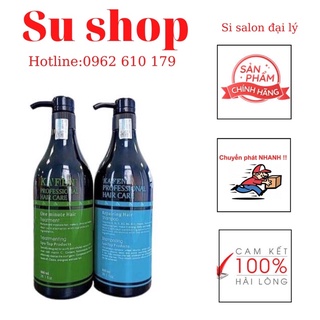 Dầu gội xả hoàn hình kafen xanh mẫu mới có phản quang 800ml