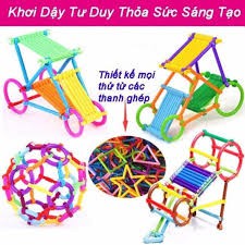 Bộ đồ chơi xếp hình que sáng tạo cho bé