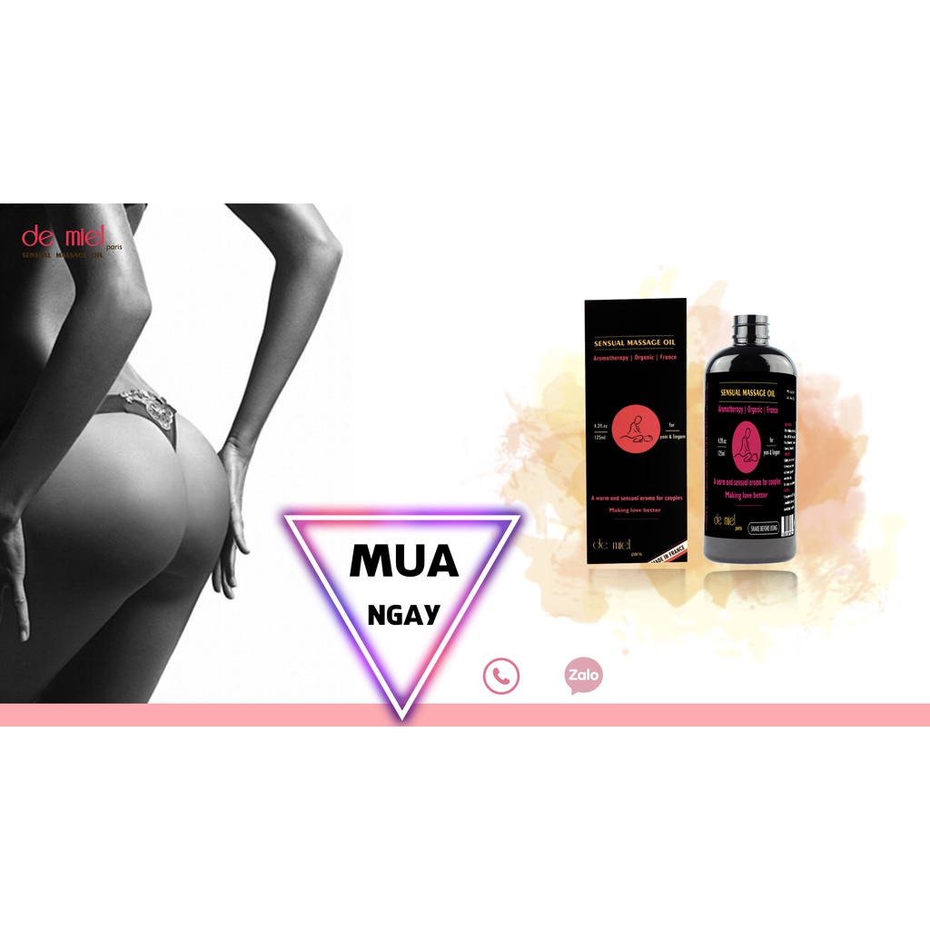 Dầu Massage Kích Thích Mọi Giác Quan Làm Tăng Cảm Giác Yêu DE MIEL SENSUAL OIL 100ML