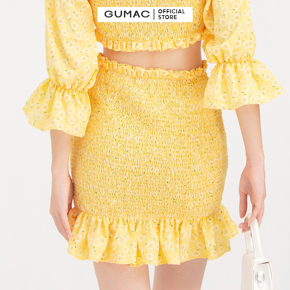 [Mã WABRGU152 giảm 10% tối đa 50k đơn từ 250k] Chân váy nữ chạy smocking GUMAC VB783