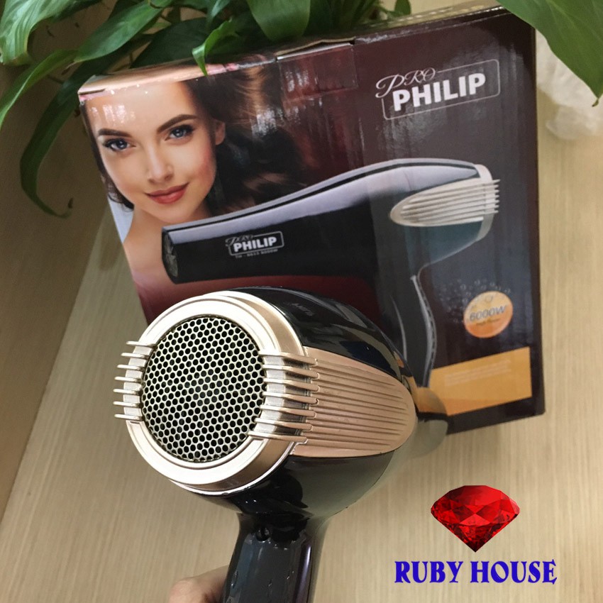 [CHÍNH HÃNG] Máy sấy tóc Phillips 6000W TH 6615 - Ruby House