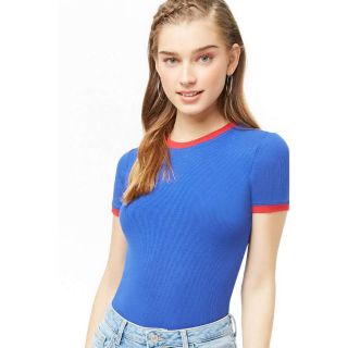 Áo thun nữ F21 Ribbed Ringer Tee
