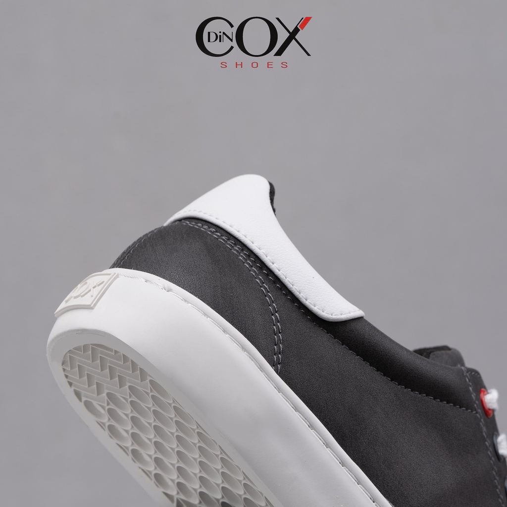 Giày Sneaker Da Nam DINCOX C13 Cách Điệu Sáng Tạo Charcoal