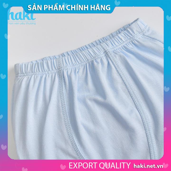 Bộ quần áo cho bé trai bé gái sơ sinh vải sợi tre cao cấp HAKI BB035