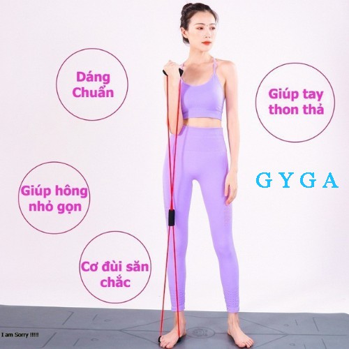 Dây kéo đàn hồi tập tay nam nữ số 8 dây tập thể lực tập gym yoga tại nhà cao su dẻo dai chắc chắc màu sắc tươi tắn GYGA