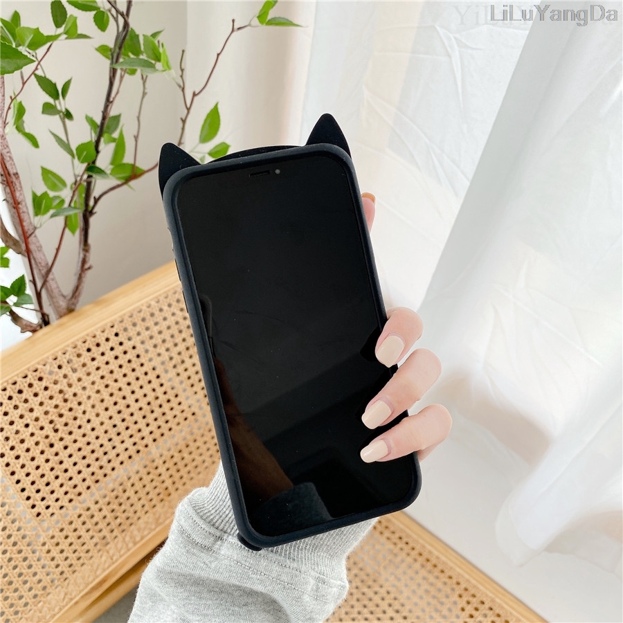 Ốp Điện Thoại Silicon Mềm Họa Tiết Mèo Hoạt Hình Cho iPhone 7 8 Plus X XR XS 11 12 13 14 Pro Max SE 2020