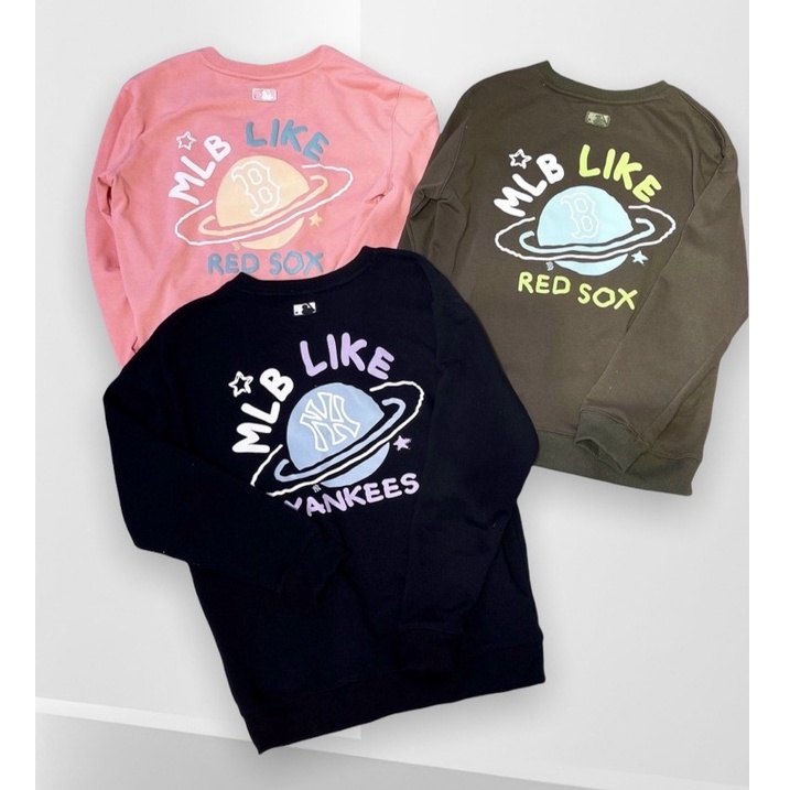 SALE LỖ LẺ SIZE - Áo nỉ sweater nam nữ MLB NY tay dài thun da cá nhiều màu  hàng DƯ XỊN FULL TEM TAG