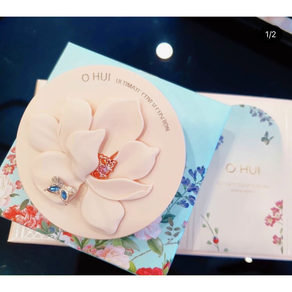 Set Phấn nước Ohui Ultimate Cover Lifting Cushion bản LIMITED SPF50+/PA+++ 1 hộp chính tặng 2 lõi thay thế hàng nội địa