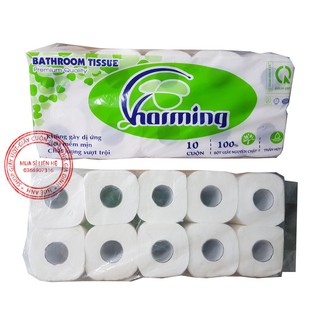 Lốc 10 Cuộn Giấy Vệ Sinh Có Lõi Charming