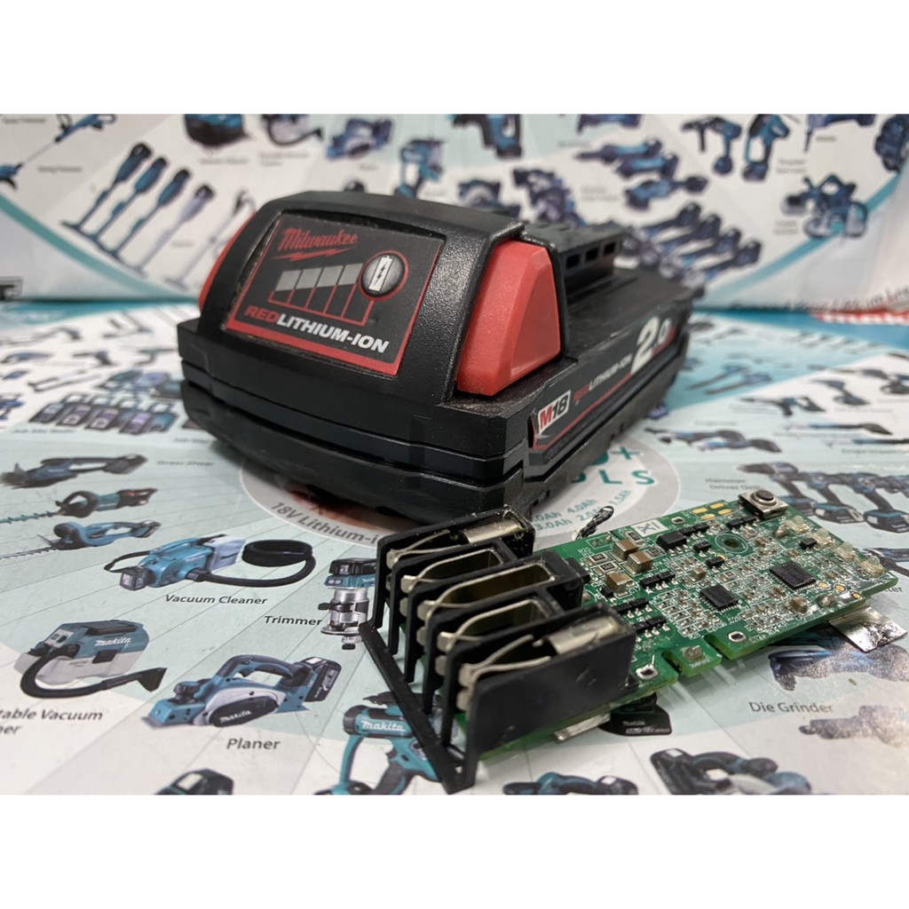 Vỏ mạch pin zin bãi Milwaukee M18. BN.