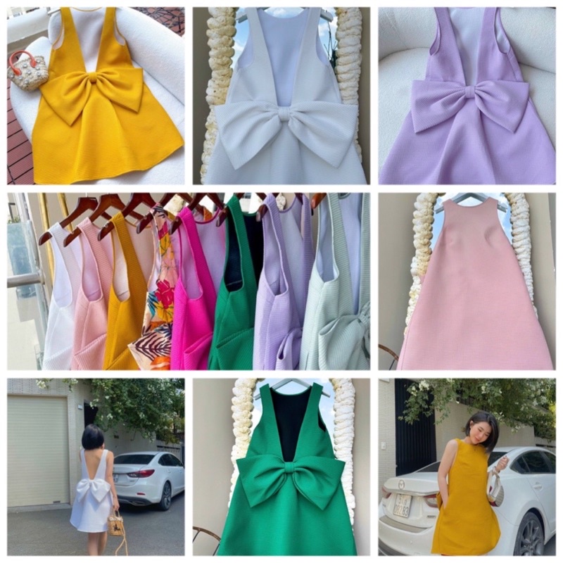 ➖Đầm suông baby doll nơ lưng xinh xỉu ạ 🍃