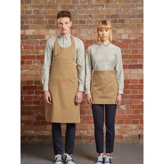 Tạp dề đồng phục màu beige - Tạp dề màu trà sữa cao cấp vải kaki Mỹ màu xịn hiếm