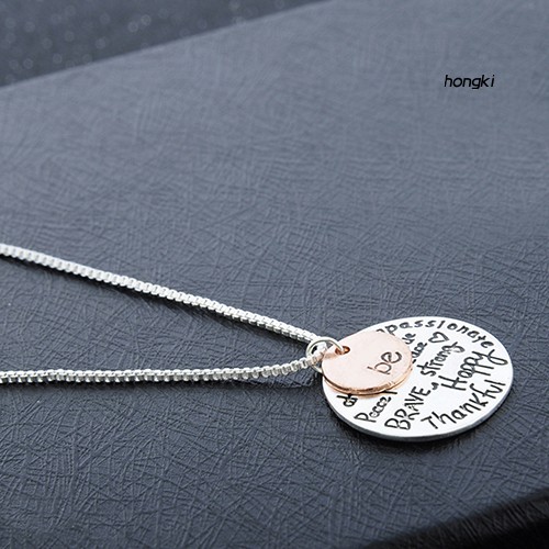 vòng cổ Tình Bạn Mặt Tròn Khắc Chữ Độc Đáo