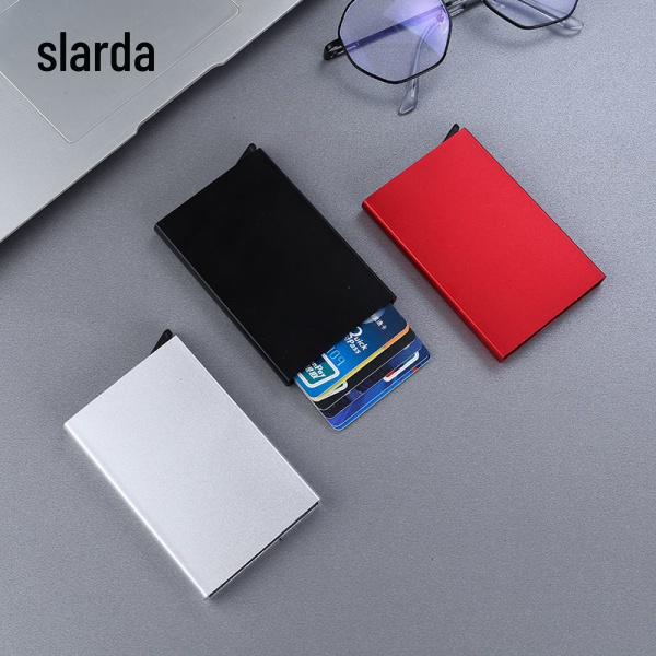 Hộp Đựng Thẻ ID Tự Động Bật Nắp Bằng Hợp Kim Nhôm Chống Gỉ Giá Đỡ