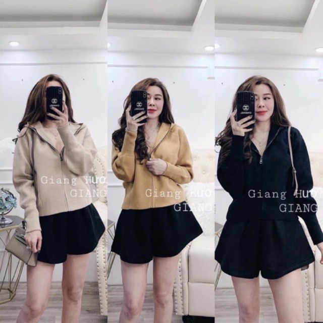 BÁN SỈ ÁO LEN KHOÁC KÉO KHOÁ 4 MÀU CHO NỮ | BigBuy360 - bigbuy360.vn