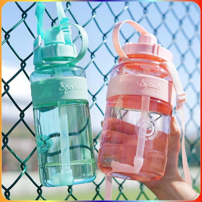 Bình Đựng Nước Sports Cup Phong Cách Thể Thao Có Ống Hút Và Dây Đeo Tiện Lợi | BigBuy360 - bigbuy360.vn