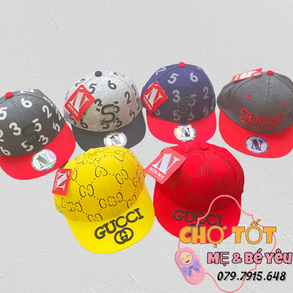 Nón Lưỡi Trai, Nón Snapback Bé Trai Siêu Cưng 1-4tuổi (nhiều mẫu)