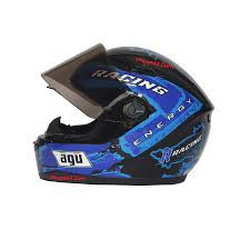 Mũ bảo hiểm fullface Agu racing xanh dương