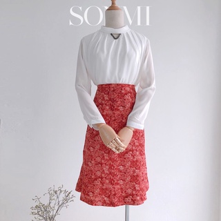 Áo Sơ Mi Trắng Nữ SONMI Tay Dài Cổ Trụ SADIE QUINN
